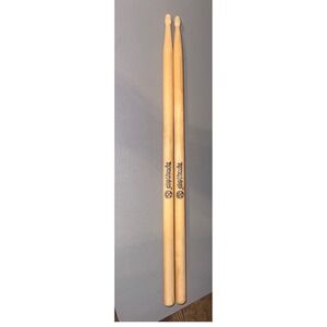 Official Rock Band Wooden Drumsticks Pair Natural Wood Gaming Accessory Logo
